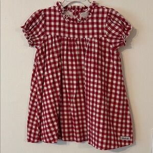 Merce and Me Red and White Plaid Gingham Patriotic Casual Dress